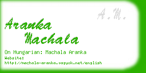 aranka machala business card